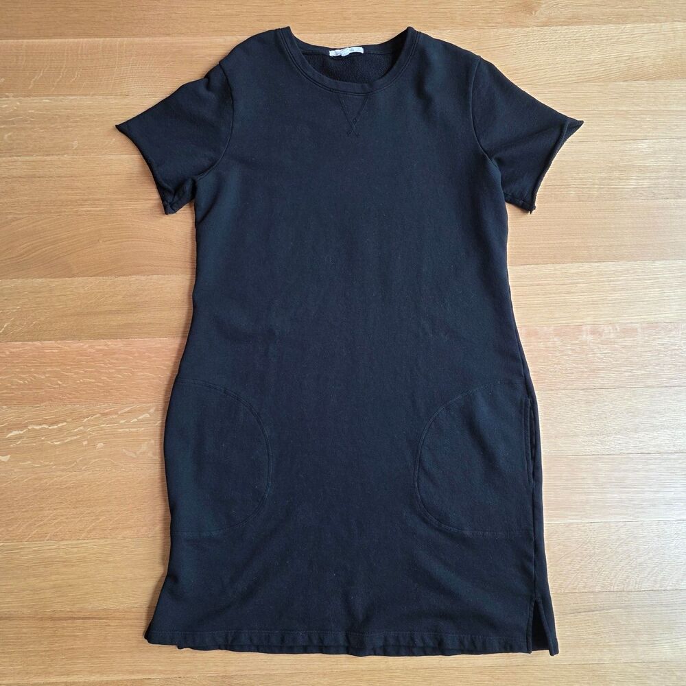 ATHLETA Uptempo Short Sleeve Sweatshirt Dress Black XL
